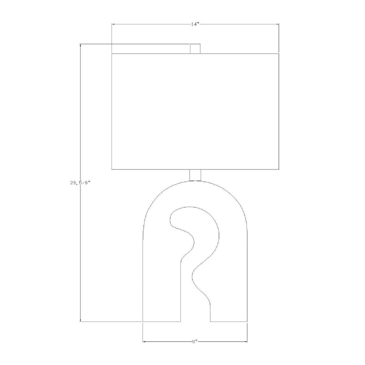   Beige Arched Accent Table Lamp | Oroa.com