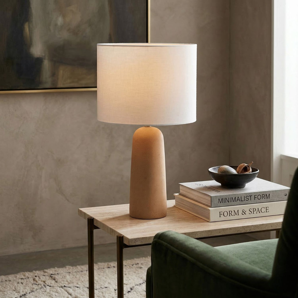   Hand-Painted Concrete Table Lamp | Oroa.com