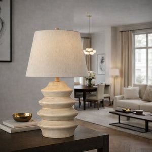   Modern European furniture - Painted Cream Accent Table Lamp - www.oroa.com | Oroa.com