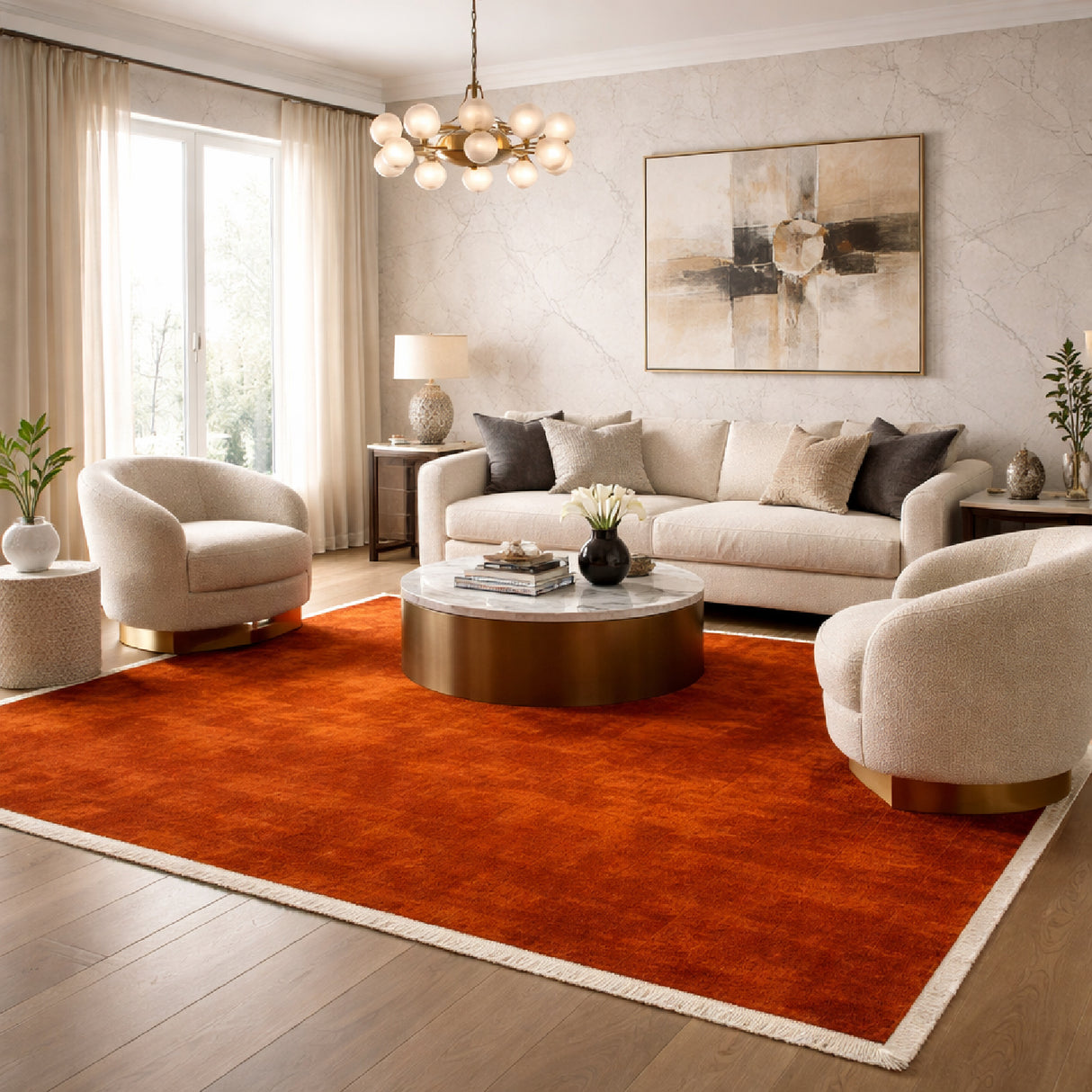   Modern furniture - Hand-Loomed Wool Fringe Carpet - www.oroa.com | Oroa.com