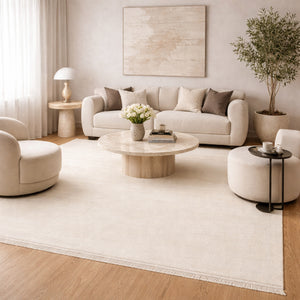   Modern European furniture - Hand-Loomed Wool Fringe Square Carpet - www.oroa.com | Oroa.com