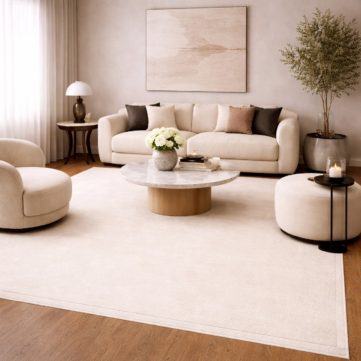   Modern European furniture - Hand-Loomed Wool Fringe Square Carpet - www.oroa.com | Oroa.com