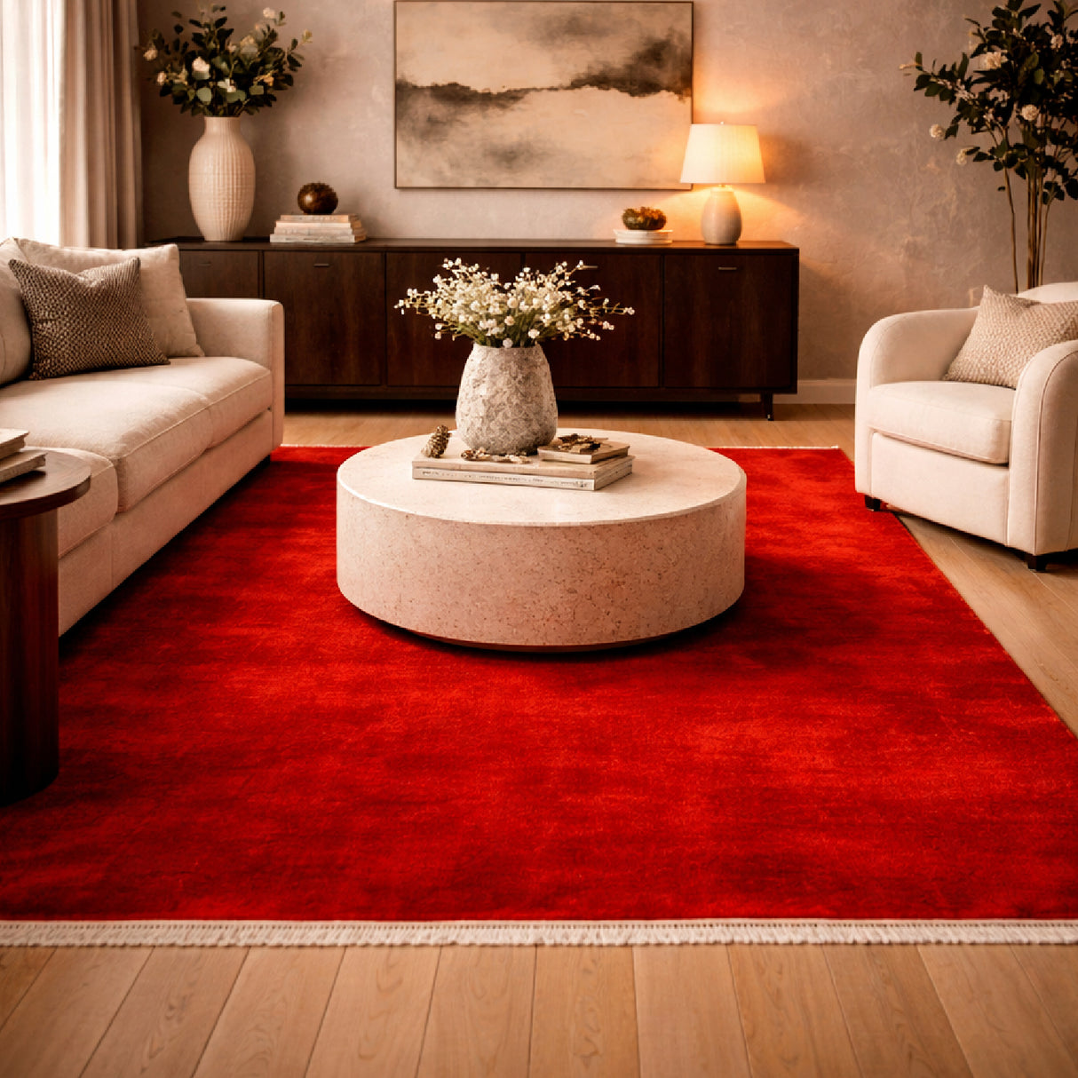   Modern furniture - Hand-Loomed Wool Fringe Table Runner - www.oroa.com | Oroa.com