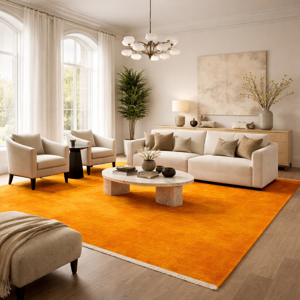   Modern furniture - Hand-Loomed Wool Fringe Carpet - www.oroa.com | Oroa.com
