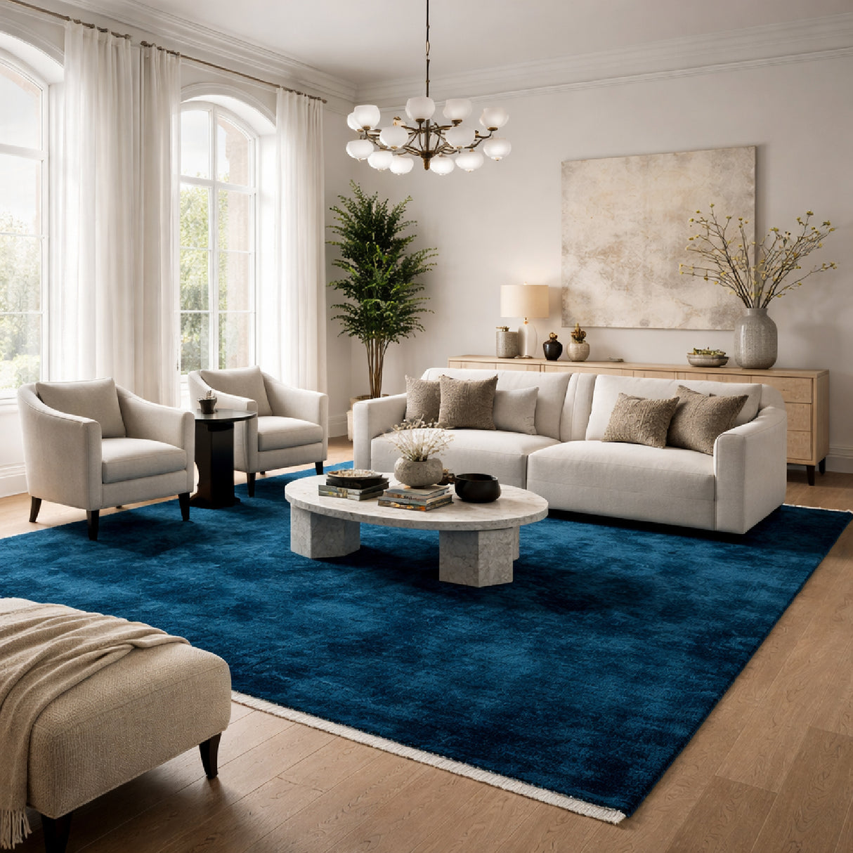   Modern furniture - Hand-Loomed Wool Fringe Carpet - www.oroa.com | Oroa.com