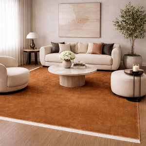   Modern European furniture - Hand-Loomed Wool Fringe Square Carpet - www.oroa.com | Oroa.com