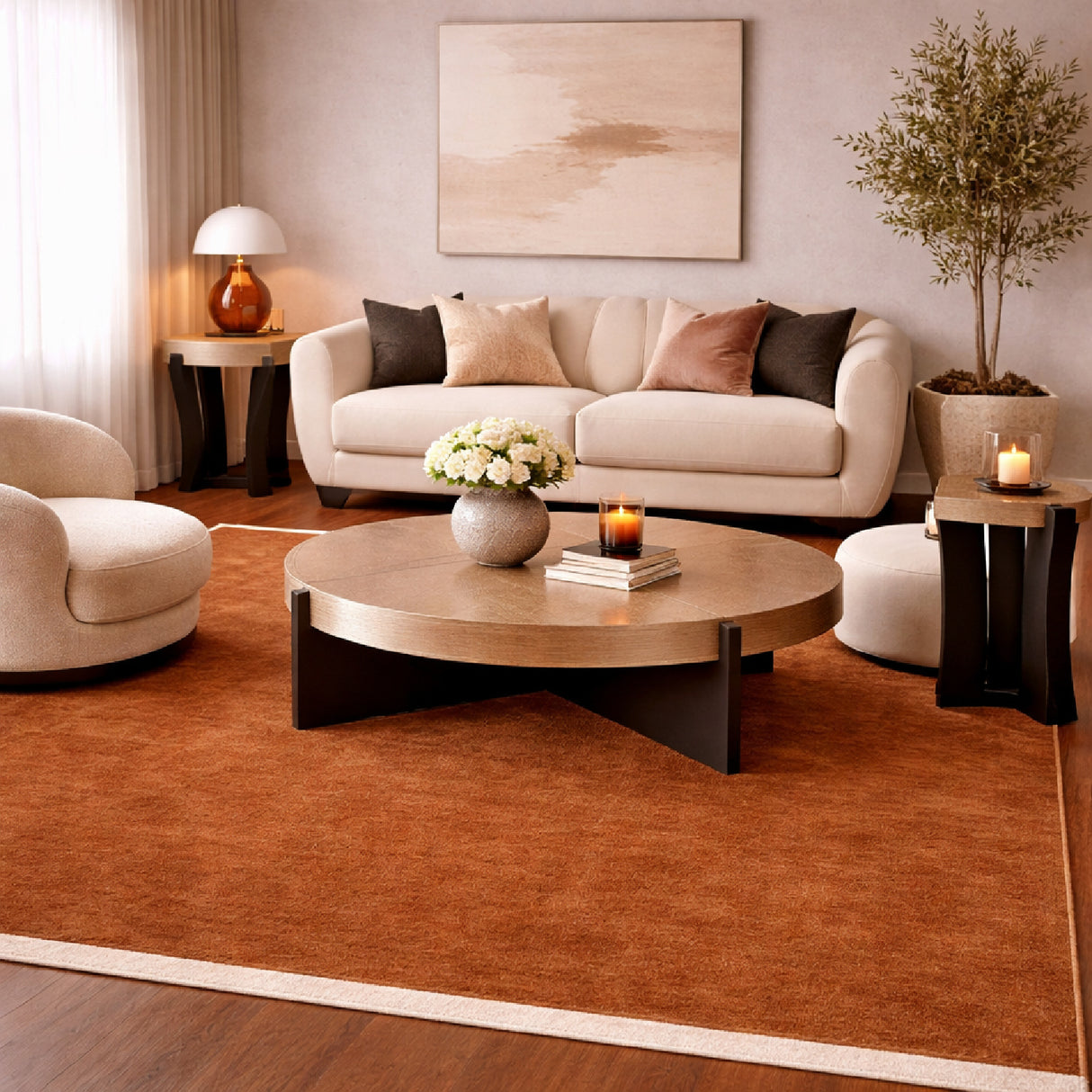   Modern European furniture - Hand-Loomed Wool Fringe Square Carpet - www.oroa.com | Oroa.com