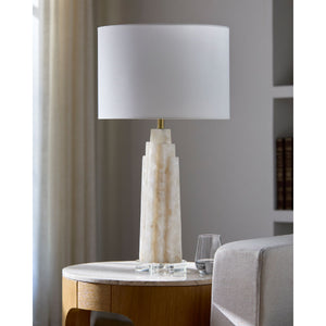   Burnished Cream Stone Table Lamp | Oroa.com
