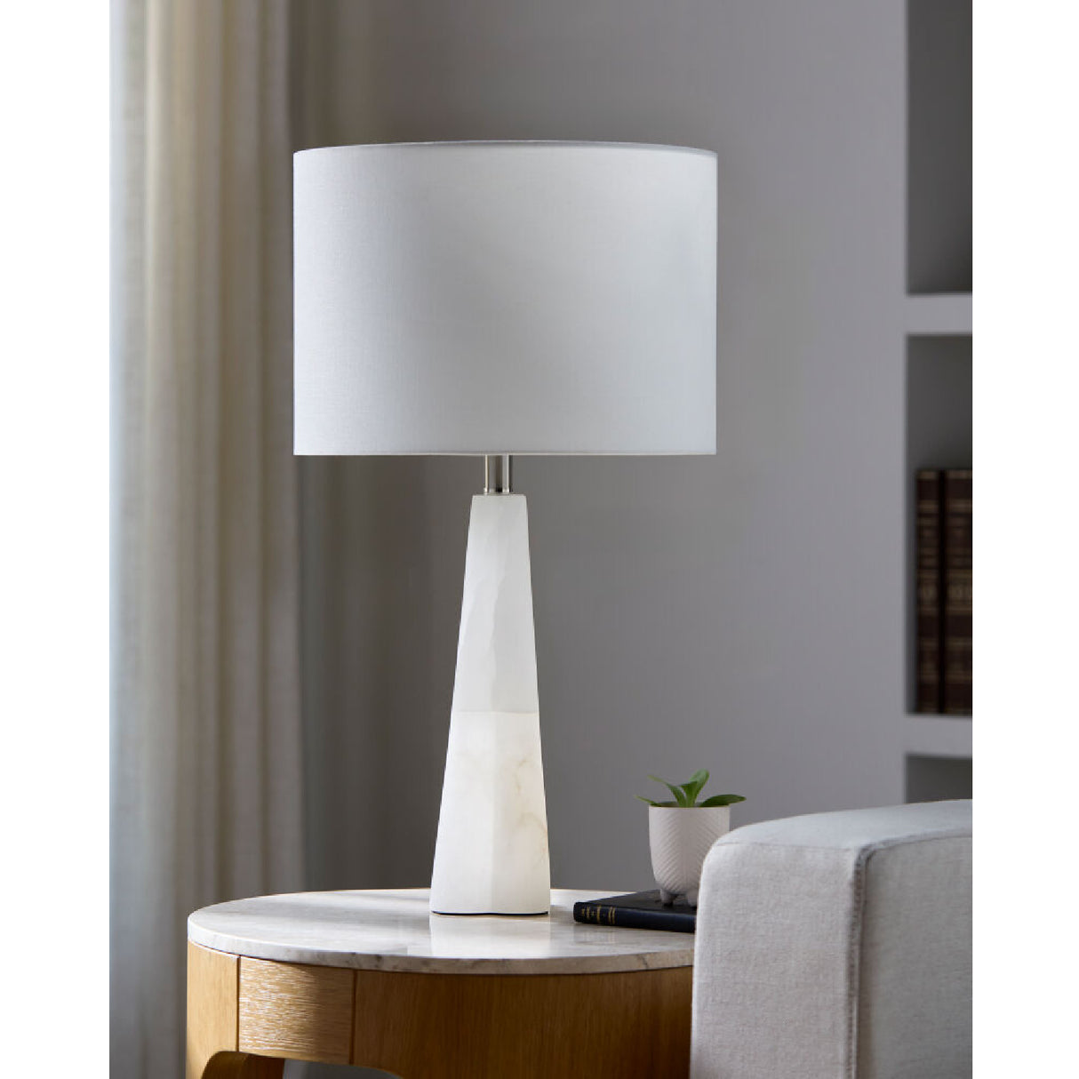   Cream Stone Accent Table Lamp | Oroa.com