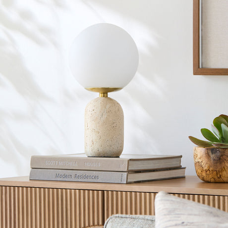   Modern European furniture - White Glass Globe Table Lamp - www.oroa.com | Oroa.com