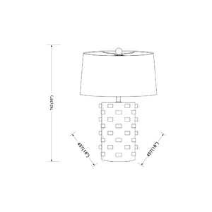   Cream Ceramic Embellished Table Lamp | Oroa.com