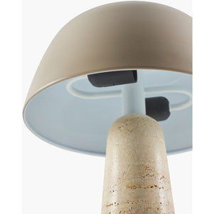   Metal Shade Travertine Table Lamp L | Oroa.com