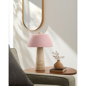   Metal Shade Travertine Table Lamp L | Oroa.com