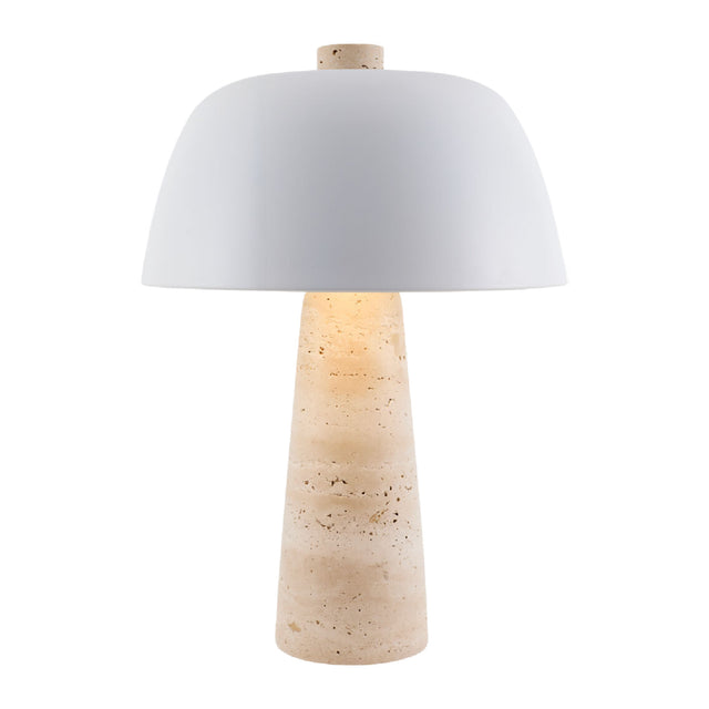 Metal Shade Travertine Table Lamp L | Kuda Home Fes | Oroa.com