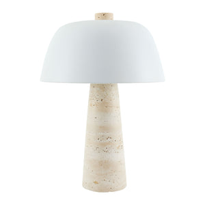   Metal Shade Travertine Table Lamp L | Oroa.com