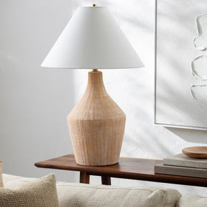   Glazed Beige Ceramic Table Lamp | Oroa.com