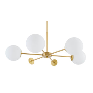   White Glass Orb 6-Light Chandelier | Oroa.com