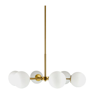   White Glass Orb 6-Light Chandelier | Oroa.com