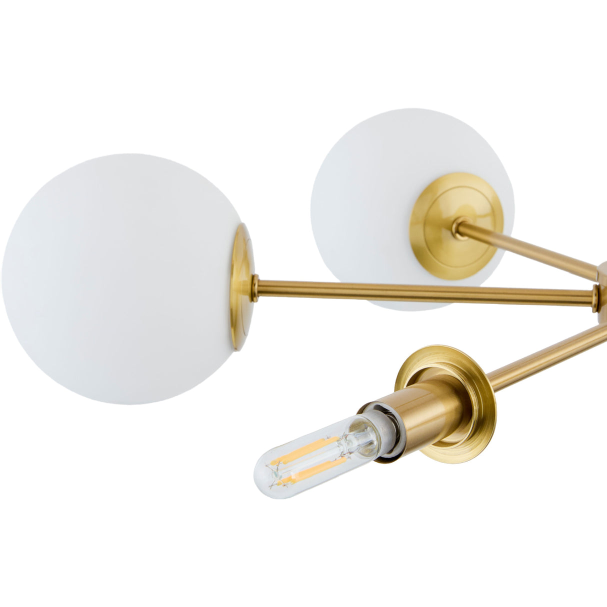   White Glass Orb 6-Light Chandelier | Oroa.com