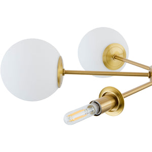   White Glass Orb 6-Light Chandelier | Oroa.com