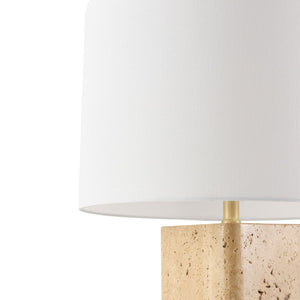   Burnished Beige Travertine Table Lamp | Oroa.com