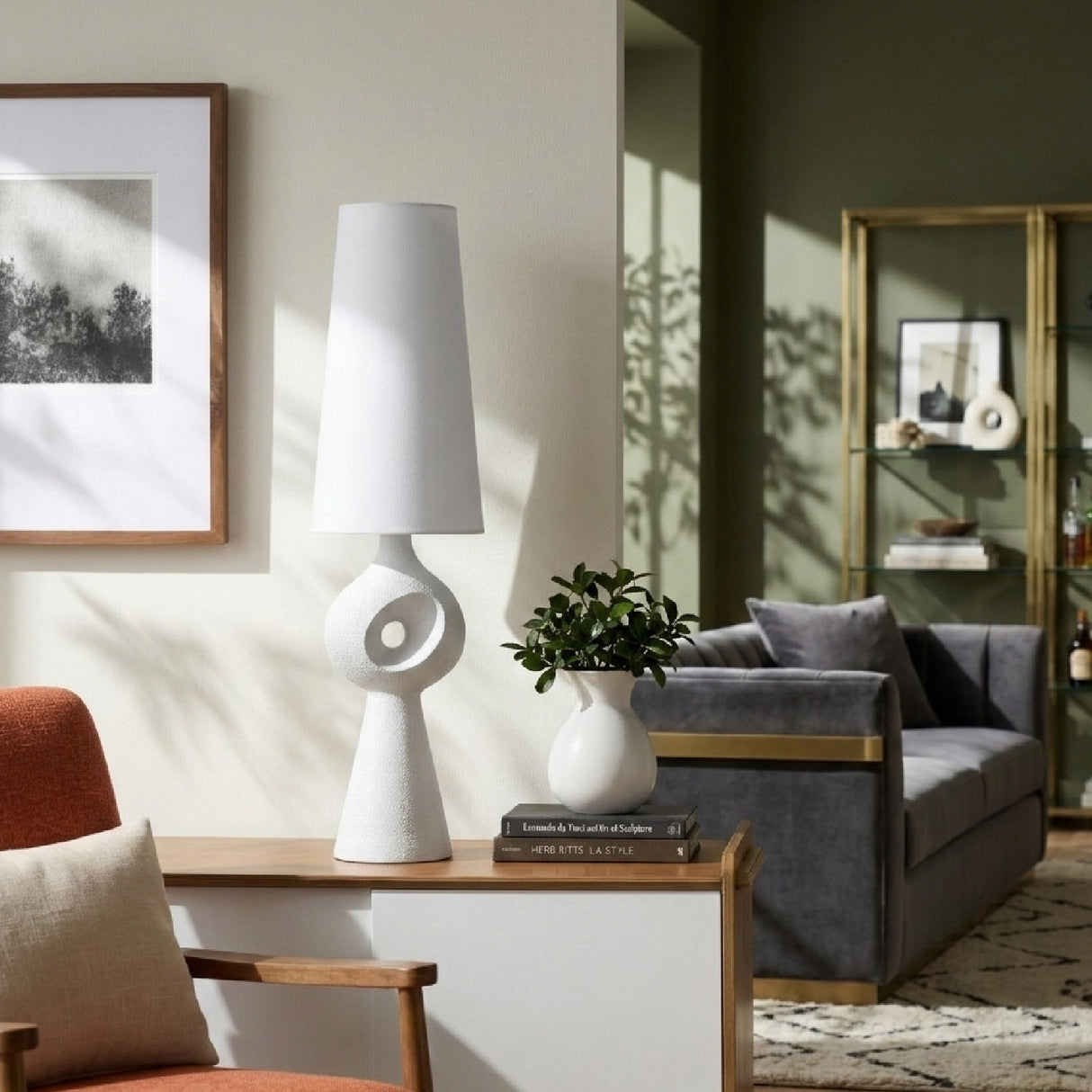   Sculptured Base Accent Table Lamp | Oroa.com