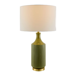   Fluted Glazed Ceramic Table Lamp | Oroa.com