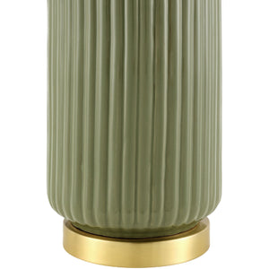   Fluted Glazed Ceramic Table Lamp | Oroa.com