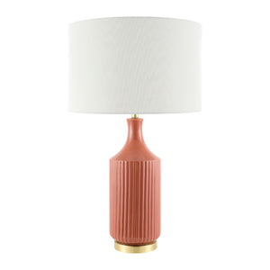   Fluted Glazed Ceramic Table Lamp | Oroa.com