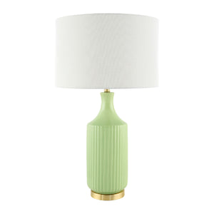   Fluted Glazed Ceramic Table Lamp | Oroa.com