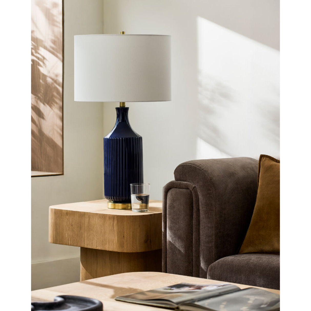   Fluted Glazed Ceramic Table Lamp | Oroa.com