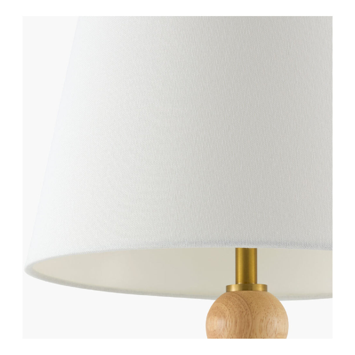   Rubberwood Beige Linen Table Lamp | Oroa.com