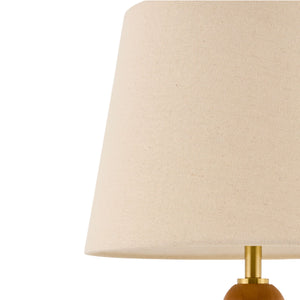   Rubberwood Beige Linen Table Lamp | Oroa.com