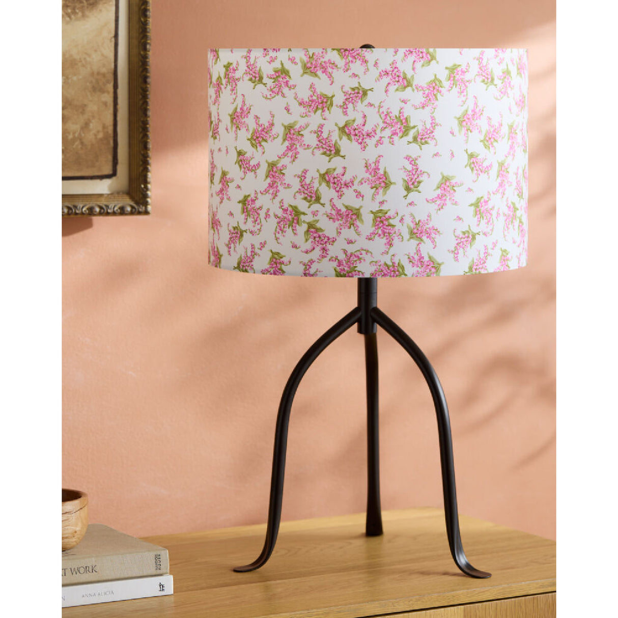   Floral Print Linen Table Lamp S | Oroa.com