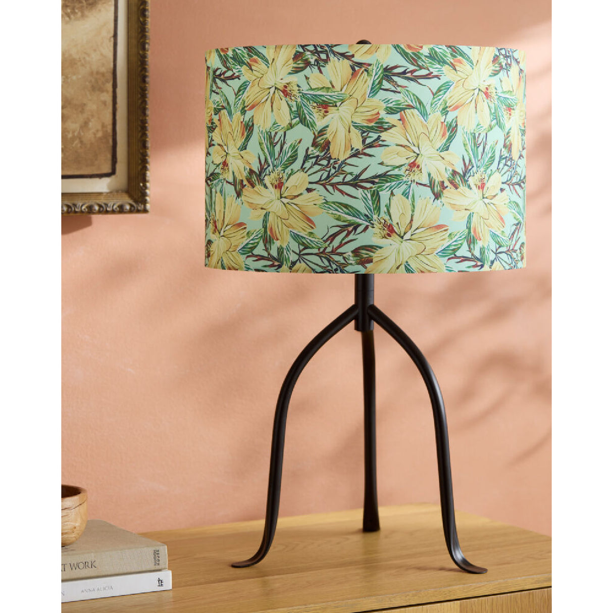   Floral Print Linen Table Lamp S | Oroa.com