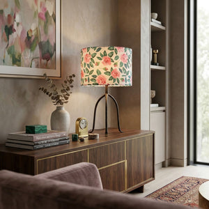   Floral Print Linen Table Lamp S | Oroa.com