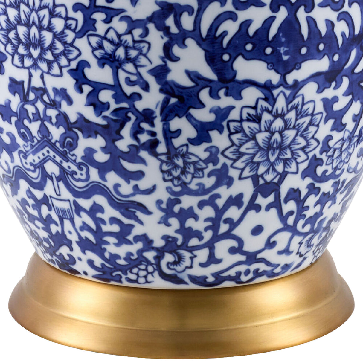   Modern European furniture - Blue Floral Ceramic Table Lamp - www.oroa.com | Oroa.com