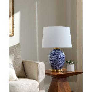   Modern European furniture - Blue Floral Ceramic Table Lamp - www.oroa.com | Oroa.com