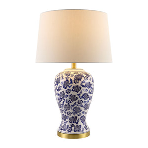   Modern European furniture - Blue Flowers Ceramic Table Lamp - www.oroa.com | Oroa.com