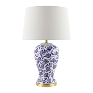   Modern European furniture - Blue Flowers Ceramic Table Lamp - www.oroa.com | Oroa.com