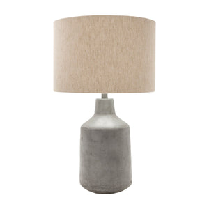   Concrete Base Linen Table Lamp | Oroa.com