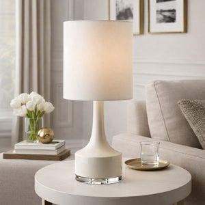   Glazed Ceramic Cotton Table Lamp | Oroa.com