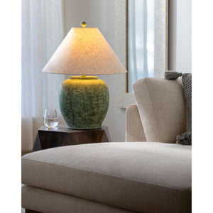   Painted Cement Linen Table Lamp | Oroa.com