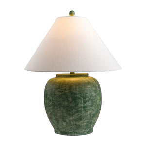  Painted Cement Linen Table Lamp | Oroa.com