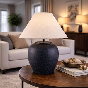   Painted Cement Linen Table Lamp | Oroa.com