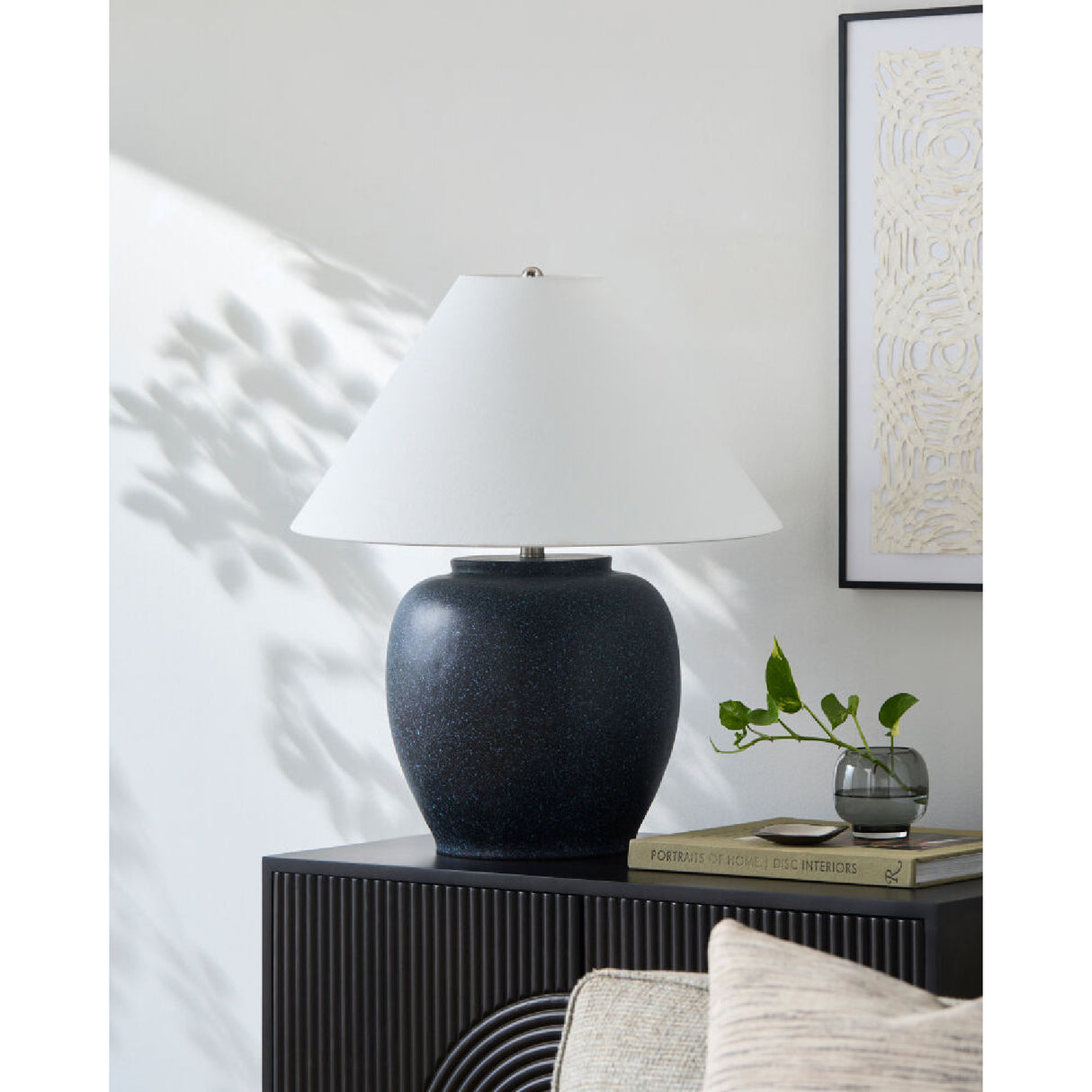   Painted Cement Linen Table Lamp | Oroa.com