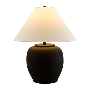   Painted Cement Linen Table Lamp | Oroa.com