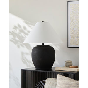   Painted Cement Linen Table Lamp | Oroa.com