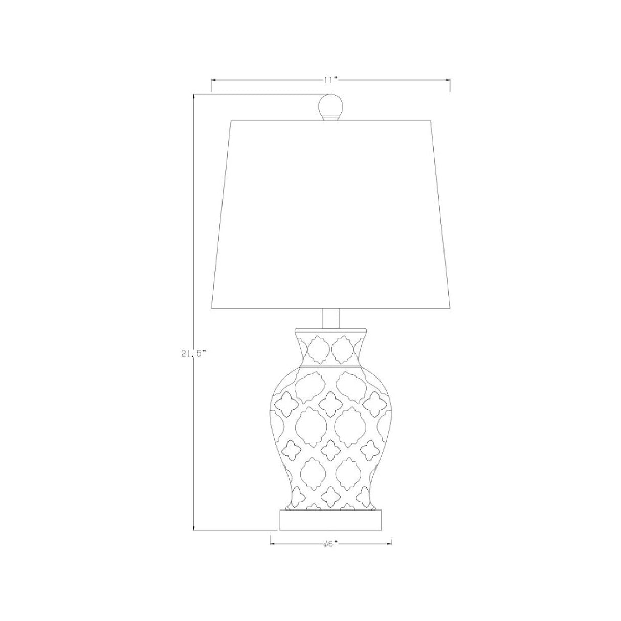   Modern European furniture - Blue Patterned Ceramic Table Lamp - www.oroa.com | Oroa.com