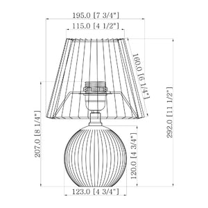   Pleated Linen Ceramic Table Lamp | Oroa.com